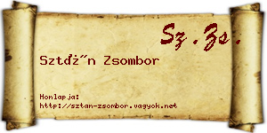 Sztán Zsombor névjegykártya